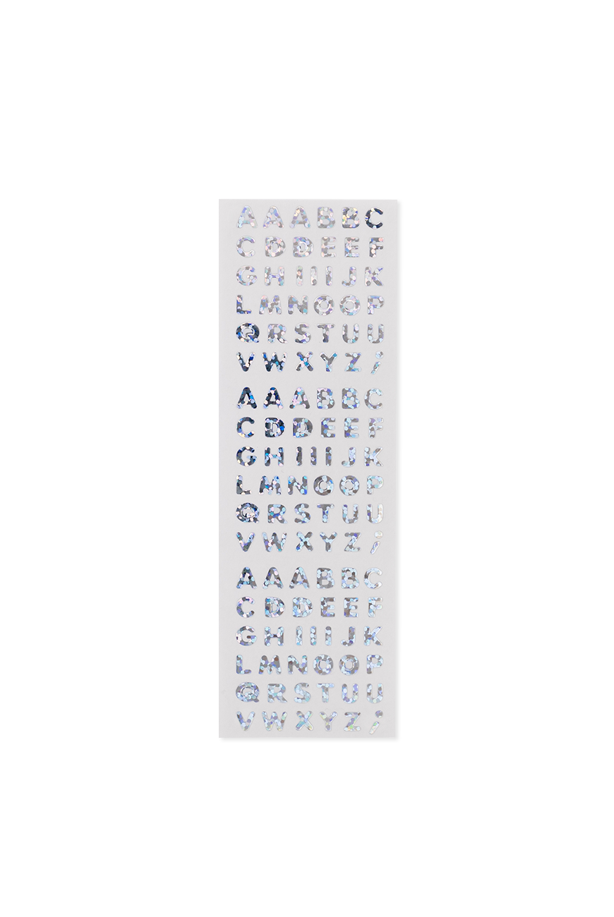프리즘 스티커 Prism Sticker - Alphabet Small Silver