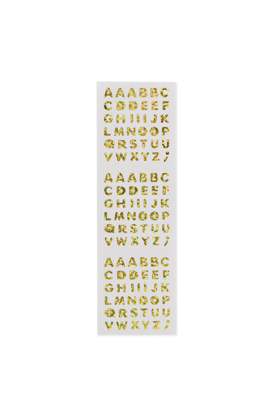 프리즘 스티커 Prism Sticker - Alphabet Small Gold